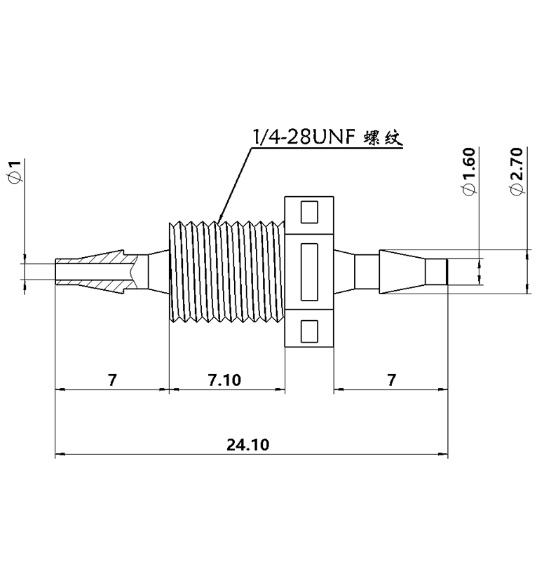 1.6mm(1/16)穿板直通接头